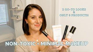 Non-toxic makeup routine with only 6-9 products | my journey with simple, minimal, & clean beauty