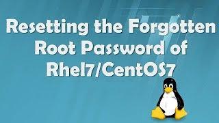 How to reset , recover root password in centos 7 , redhat 7