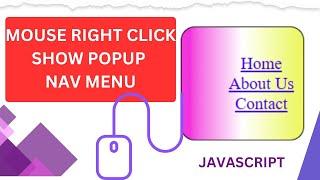 Mouse Right Click Nav menu Custom Context Menu javascript