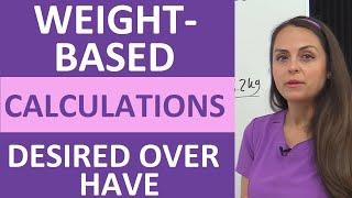 Weight-Based Dosage Calculations Desired-Over-Have Nursing School NCLEX Review