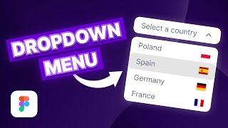 Animated Dropdown Menu in Figma With Variables | Figma Tutorial