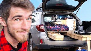 How I Live In My Car Full Time (Subaru Outback Conversion)