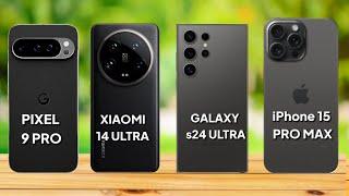 Google Pixel 9 Pro vs Xiaomi 14 Ultra vs Samsung Galaxy S24 Ultra vs Iphone 15 Pro Max  Comparison