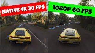 XBOX ONE X 1080p 60 FPS vs 4K 30 FPS - Forza Horizon 4