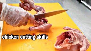 Whole chicken cutting chef style.chicken cutting skills chef deepak