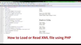 How to Load or Read XML file using PHP
