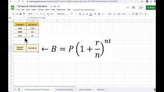 Compound Interest in Google Sheets Part 1