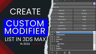 Create a Custom Modifier List in 3ds max 2024 | 3ds max tips & tricks @zna_studio #3dsmax