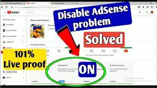 (101%) Live Proof | Re Enable disable AdSense | how to re- enable disable AdSense account on YouTube