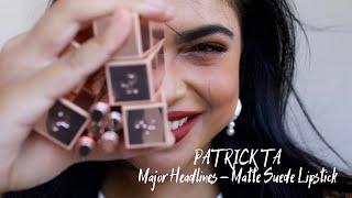 PATRICK TA Major Headlines - Matte Suede Lipsticks | Swatches on Tan Brown Skin