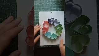 ️ DIY Colorful Paper Hearts | Easy Card Decor & Hanging Decoration Idea #DIYCrafts #PaperHearts