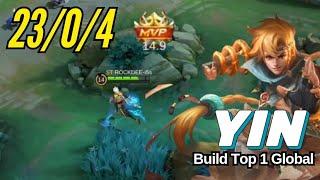 23 kills no death,brutal critical damage build and emblem.Yin Build Top 1 Global—MLBB