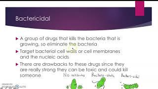 Bacteriostatic & Bactericidal