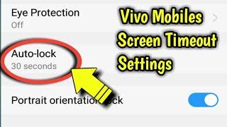 How To Set Screen Timeout Vivo | Sleep Backlight Time