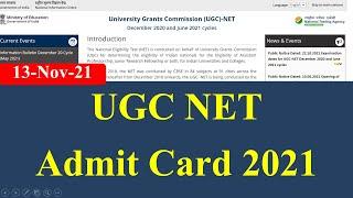 UGC NET Admit Card 2021 | net exam may 2021 admit card  | net admit card 2021