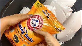 Asmr - crunchy baking soda - Compilation and editing dyed gym chalk