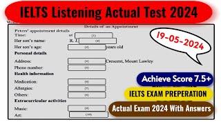 IELTS Listening Actual Test 2024 with Answers | 19.05.2024