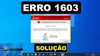 Como Resolver Erro 1603 do Java