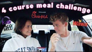 4 course meal challenge w/ my bf *date night*