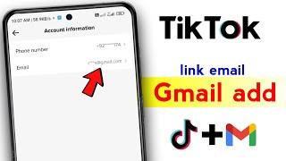 Tiktok me gmail kaise add kare || Tiktok ko Gmail se link kaise kare  || tiktok link email