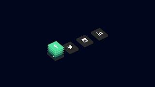 3D Social Media Buttons in HTML and CSS