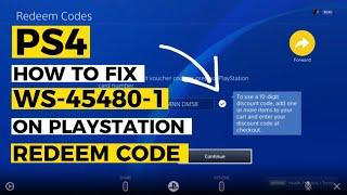 How to fix Ps4 WS-45480-1 Redeem Code Region Not Listed Fixed