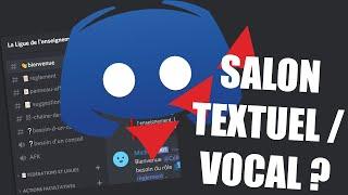 Comment différencier un salon textuel d'une salle vocale (DISCORD) !