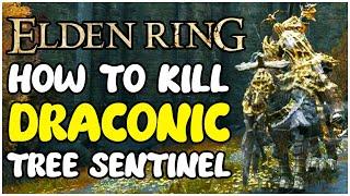 How to EASILY Kill Elden Ring Draconic Tree Sentinel Boss! Elden Ring Draconic Tree Sentinel Cheese