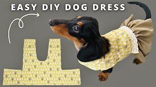 EASY pattern and way to make dog dress | diy dog dress