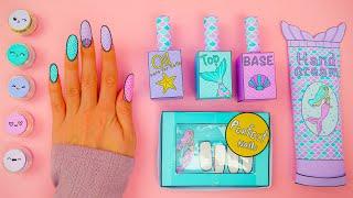 DIY Mermaid  Paper Nails | Drawing and playing