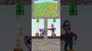 Take Treasure Challenge : Catnap Vs. Waluigi #story #shorts #tiktok #viral #fairytales