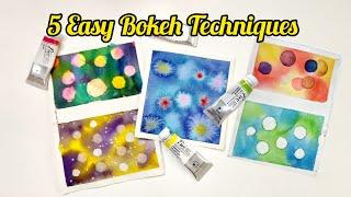 How to paint watercolor bokeh effect - 5 easy fun way