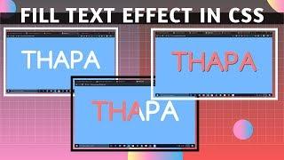How to Fill Text Color Animation Effects on Hover in CSS 