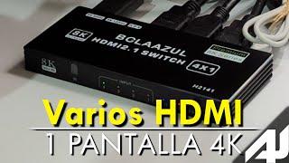  Conecta Varias Consolas a una Pantalla con este Dispositivo | Switch HDMI (4K 120hz)