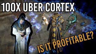 Loot from 100x Uber Cortex and 100x regular Cortex (Path of Exile 3.24 Necropolis League)