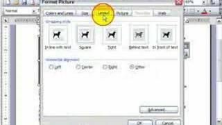 Wrap text around picture in Microsoft Word