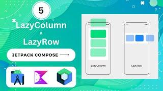 LazyColumn & LazyRow (Recyclerview) in Jetpack Compose | Android Studio Giraffe #jetpackcompose