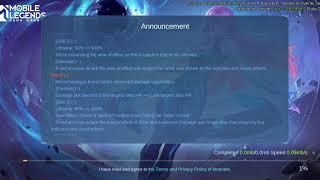 Advance Server New Patch Notes 1.7.84 In Mobile Legends | mlbb new update #mlbb #youtubevideo