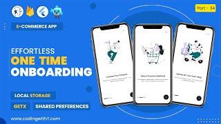 Flutter Onboarding Screen Only One Time | Flutter eCommerce App with Firebase