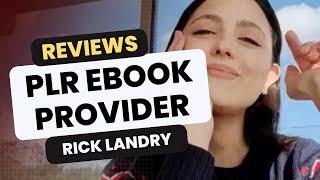 PLR eBook Provider Reviews - Rick Landry from plrebookprovider.com