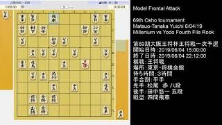 Professional Shogi: Model Frontal Attack in Matsuo-Tanaka Yuichi, 69th Osho