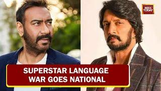 Superstar Language War Goes National, Ajay Devgn & Kiccha Sudeep Lock Horns Over Hindi