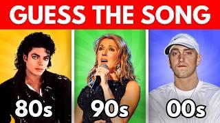 Guess the Song  | Most Popular Songs 80s, 90s & 2000s | Music Quiz