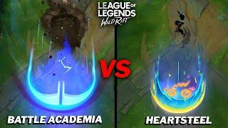 Ezreal Heartsteel VS Battle Academia Skin Comparison Wild Rift