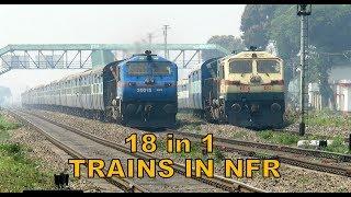 [18 in 1] One Day with Trains at Gaisal : Spot Of Worst Train Accident : Furious Trains in NFR