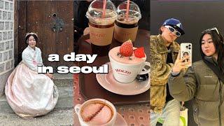 s5 vlog️wearing hanbok, korean street food and cute cafe (feat. kyan!)