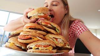 10 X BK Whopper Challenge | GIRLS VS FOOD