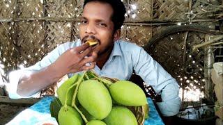 Mango   green mango eating in tamil| aaron vlogs tamil மாங்காய்