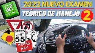 2023 NUEVO EXAMEN TEORICO DE CONDUCIR EN ESPAÑOL.EXAMEN ESCRITO LICENCIA DE MANEJO EN USA