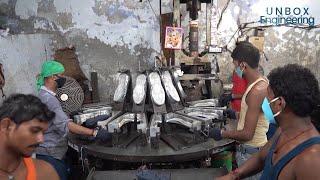 Amazing Shoe Making Process | Footwear Manufacturing Factory | Mass Production | Unbox Engineering